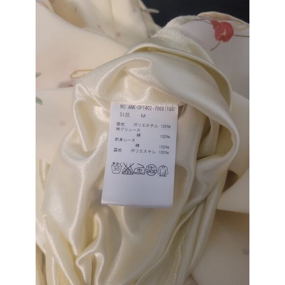 Ank Rouge Polka Dot Lace Up Pleated Sundae Print Dress Sz M Cottagecore Coquette - Picture 10 of 10